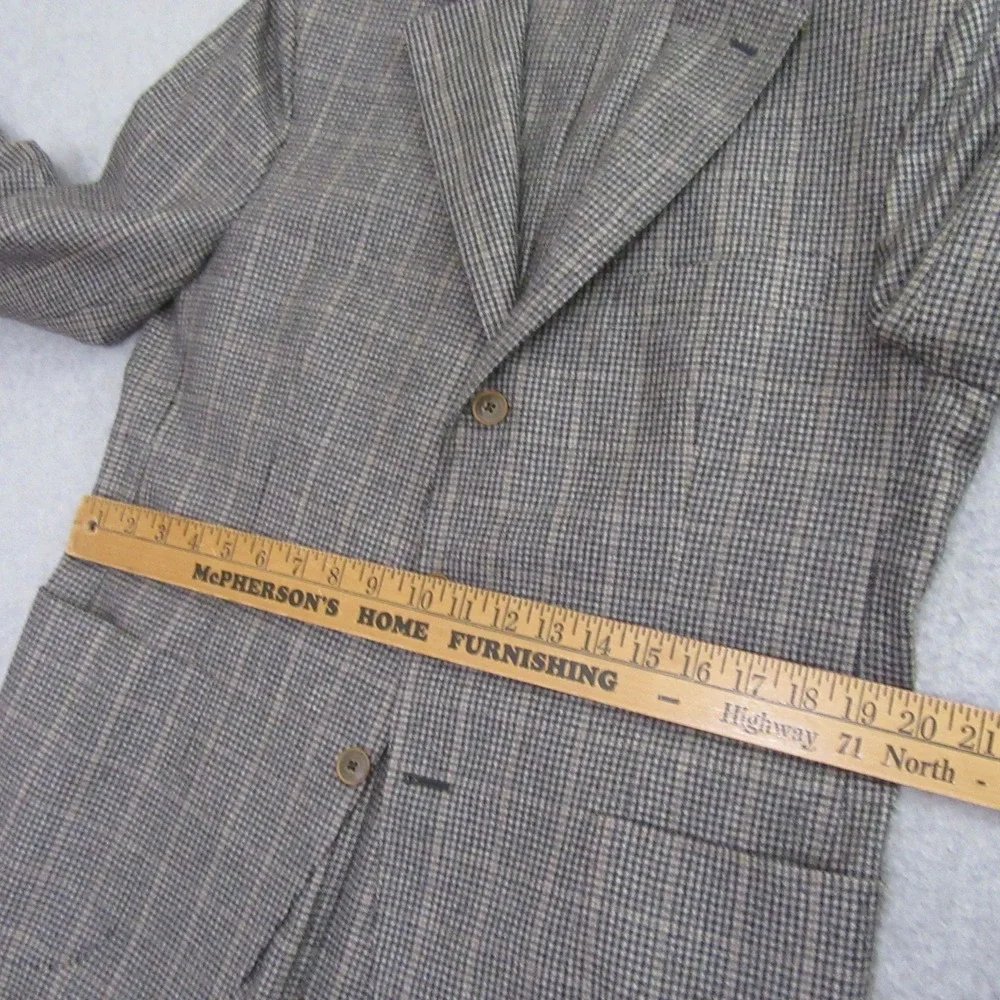 Maurizio Baldassari Unstructured 3 Button Sport Coat 40R / Gray Glen Plaid‎